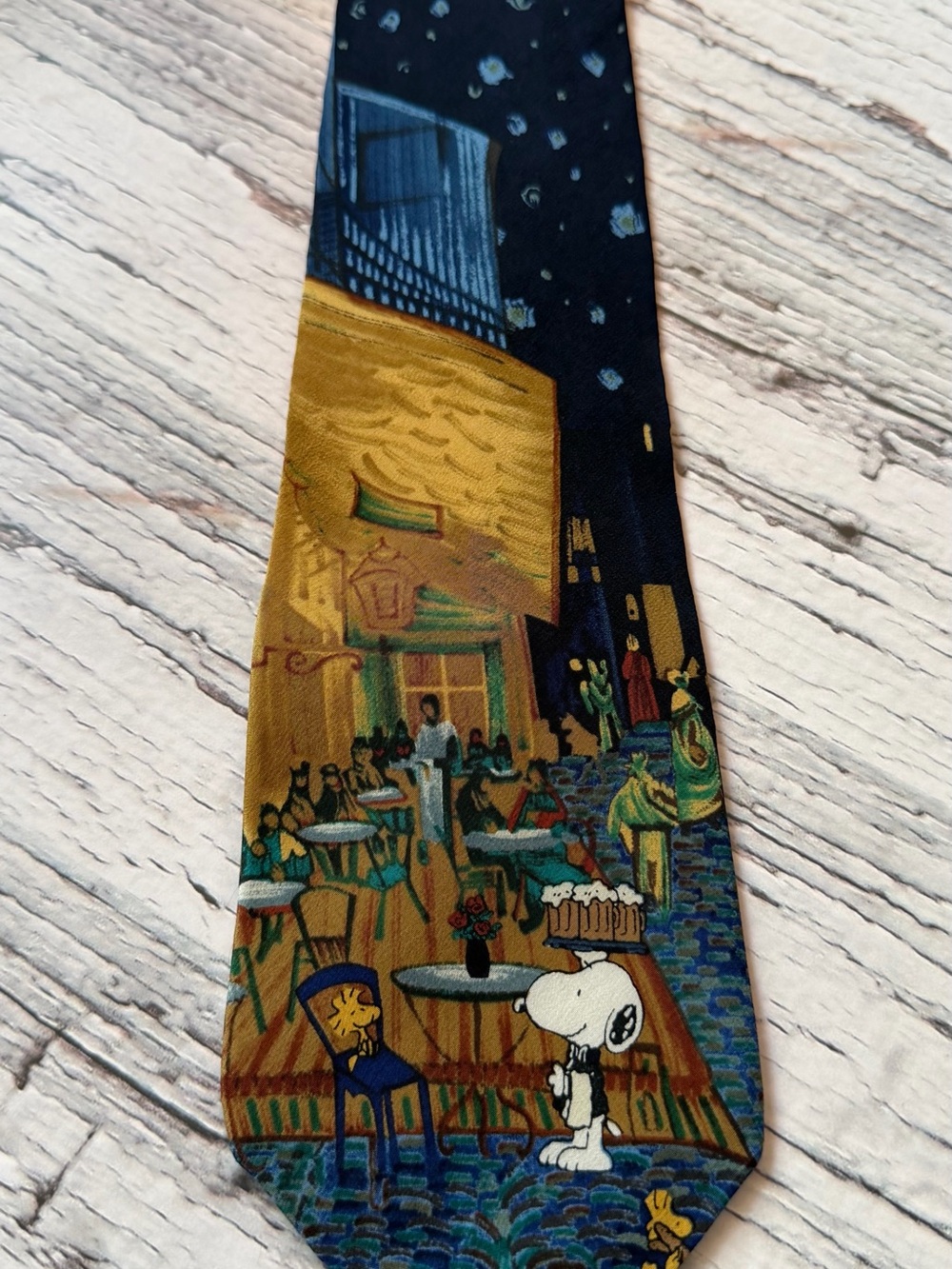 👔 3/$40 - Peanuts “Starry Night Café” Novelty Tie